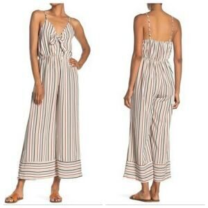 Nimi K Bow Front Striped Jumpsuit - Size XL - NWT